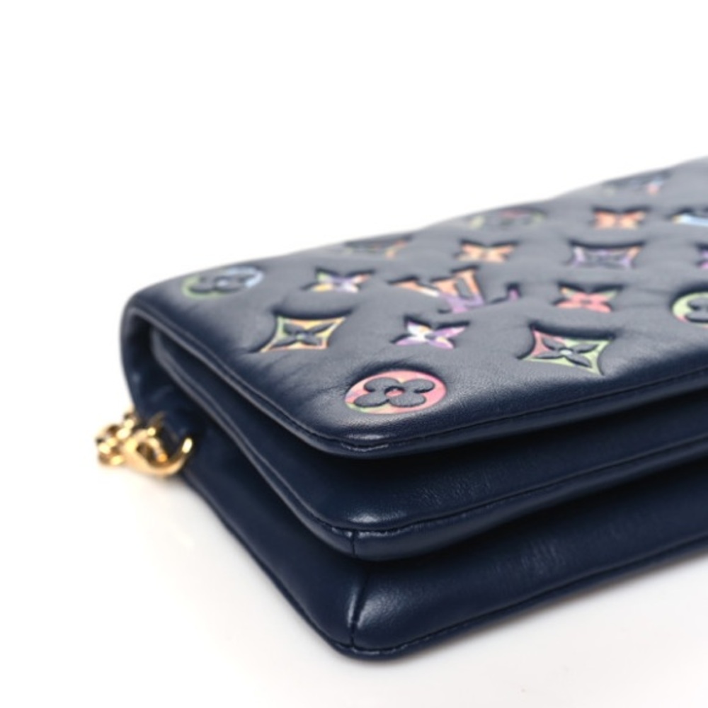 Louis Vuitton Multicolor Lambskin Embossed Monogram LV Garden l Coussin Navy - Picture 4 of 17